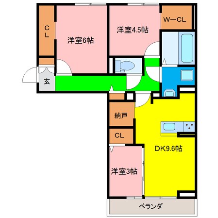 二軒屋駅 徒歩12分 1階の物件間取画像